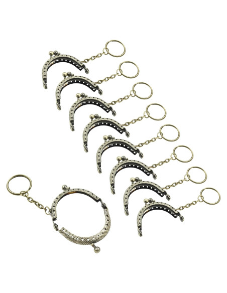 10 Cierres de Beso de Bronce para Monederos y Manualidades