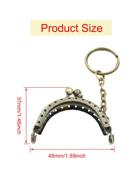 10 Cierres de Beso de Bronce para Monederos y Manualidades