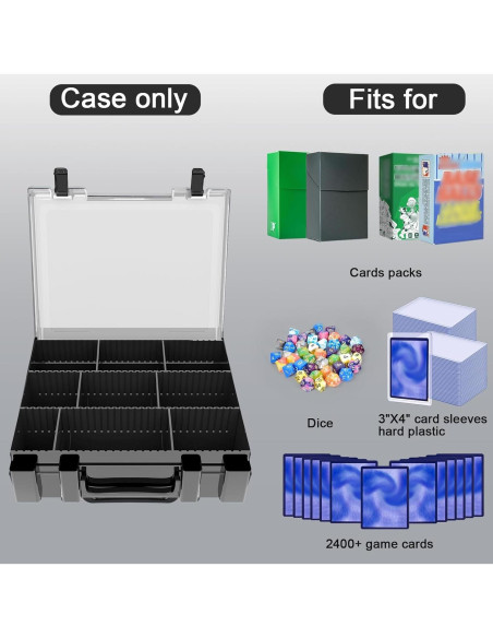 Caja de Almacenamiento de Cartas FULLCASE 2400+ Tarjetas Negra Caja de Almacenamiento de Cartas FULLCASE 2400+ Tarjetas Negra
