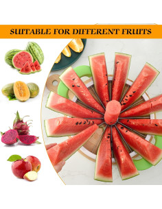 Cortador de Sandía Jaaytct 28 cm Acero Inoxidable Verde 2