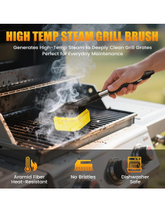 Cepillo de Parrilla Agotglmi 3 en 1 Sin Cerdas 49cm 2
