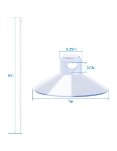 AQUANEAT 20 Ventosas para Acuario con Clips y Bridas Ajustables 2