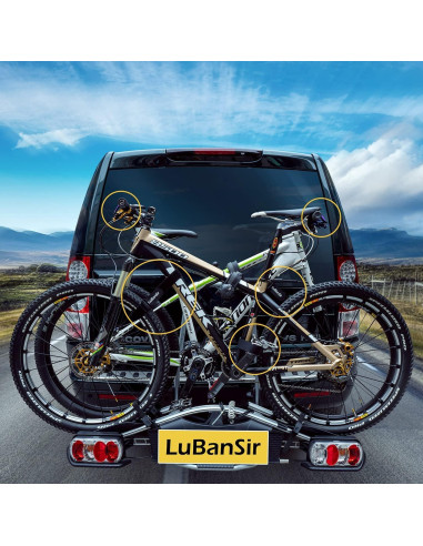 Correas para Portabicicletas LuBanSir 8 Piezas Ajustables 20-66 cm