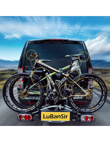 Correas para Portabicicletas LuBanSir 8 Piezas Ajustables 20-66 cm