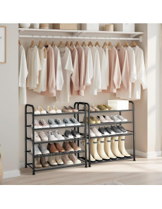 Estante para Zapatos STO STO 5 Niveles Metal Negro 15 Pares 2