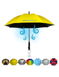 Paraguas Solar Mister Breeze con Ventilador y Nebulizador