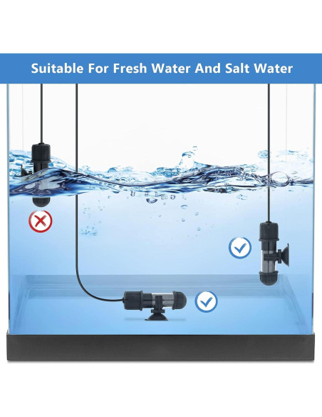 Calentador de Acuario Hygger 10W Sumergible con Pantalla LED