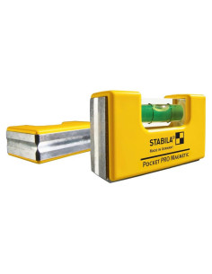 Nivel de bolsillo magnético Stabila 11901 con funda amarilla