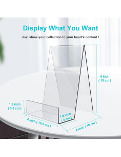Soporte de Libro Acrílico Boloyo 15.24 cm 6PC Transparente 2