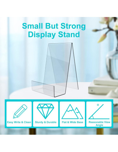 Soporte de Libro Acrílico Boloyo 15.24 cm 6PC Transparente