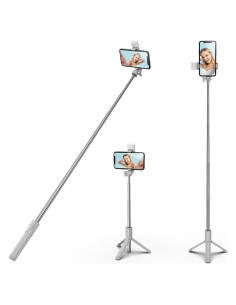 Trípode de Selfie MYKOMI con Luz de Relleno 101.6 cm Blanco