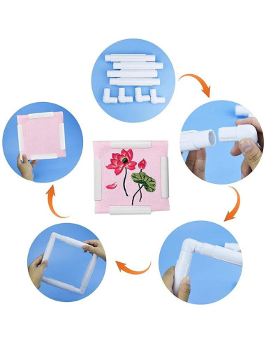 Aro de Bordado Cuadrado Metuynm 28x28cm Herramientas DIY