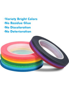 Cinta de Pinstripe Selizo 10 Rollos 3mm para Pizarra Blanca 2