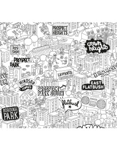 Póster Gigante para Colorear Omy Brooklyn 101.6 x 71.12 cm 2