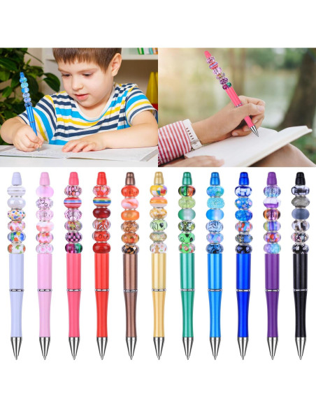 AIPRIDY 130 Perlas de Joyería de Gran Agujero Coloridas