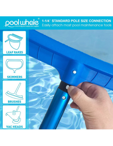 Palo Telescópico para Piscina POOLWHALE 4.57m Aluminio Ajustable