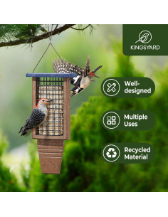 Comedero para Aves de Sebo Kingsyard Azul 20.32x40.64cm 2