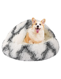 Cama Redonda con Capucha KKBDOO para Gato y Perro 50.8 cm