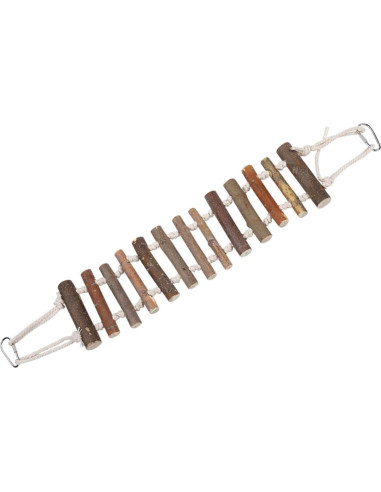 Escalera de Madera para Aves YUYTE 61x10cm Juguete Multiusos