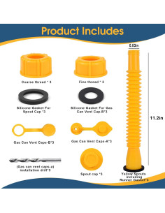 Reemplazo Boquilla Lata Gas QJIUBA 11.2 Pulgadas 258g 2