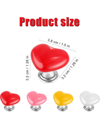 4 Piezas de Ayudante para Botón de Inodoro NQEUEPN - Corazón