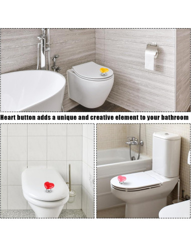 4 Piezas de Ayudante para Botón de Inodoro NQEUEPN - Corazón