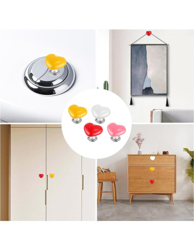 4 Piezas de Ayudante para Botón de Inodoro NQEUEPN - Corazón