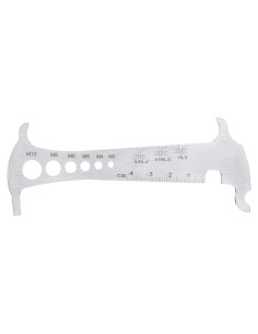 Indicador de desgaste de cadena Tbest, acero inoxidable, 3 en 1