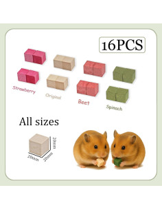 16 Piezas Juguetes Masticables de Madera Balsa para Mascotas 2