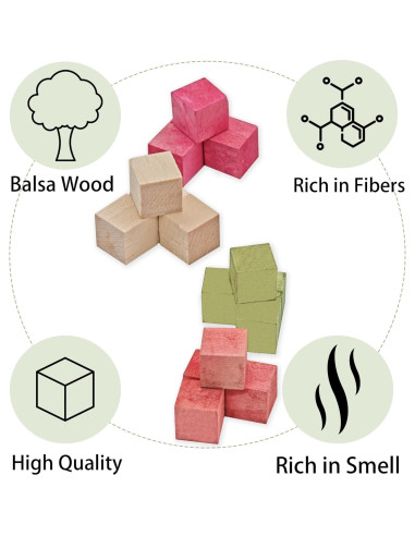 16 Piezas Juguetes Masticables de Madera Balsa para Mascotas