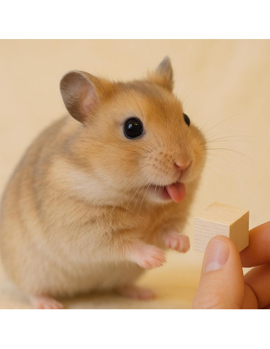 16 Piezas Juguetes Masticables de Madera Balsa para Mascotas