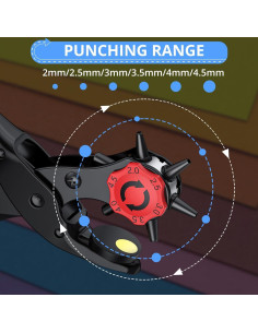 Perforadora de Cuero CAMWAY + 240 Remaches de Doble Tapón 2