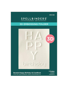 Carpeta de Embossing 3D Spellbinders Feliz Cumpleaños A2