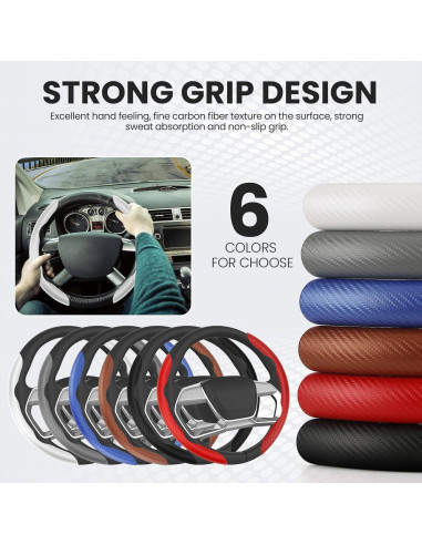 Cubierta de Volante Antideslizante GSPSCN Fibra de Carbono 31.75cm