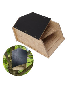 Casa para Murciélagos NIZUUONE Doble Cámara 22.6cm Madera