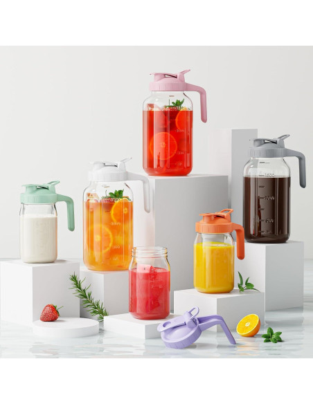 Jarra de Leche Materna JunVpic 32 oz Vidrio Verde con Tapa