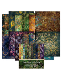 Papel de Scrapbook Vintage iKammo 15.2cm 24 Hojas DIY