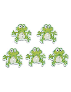 Botones de Madera HEALLILY Rana 50 Pcs 3x2.8 cm para Costura