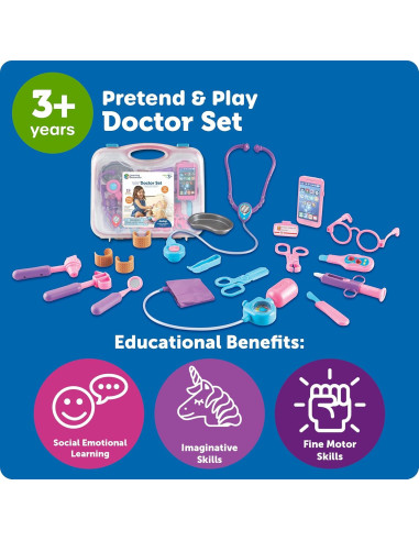 Kit de Doctor Rosa Learning Resources - 19 Piezas Educativas