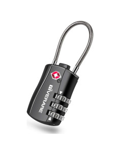 Candado de Equipaje GIVERARE TSA 3 Dígitos Negro Irrompible