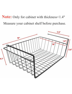 Cestas de Almacenamiento Colgantes Tebery 2 Unidades 38.1x25.4cm 2