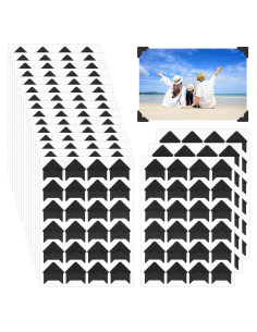 432 Esquinas de Fotos Autoadhesivas PEASUG - Negro