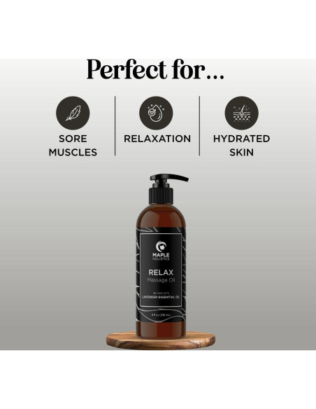 Aceite de Masaje Maple Holistics 236.6 ml Lavanda Hidratante