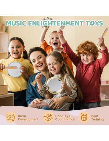 Juguetes Montessori de Madera 8 en 1 para Bebés 1-3 Años