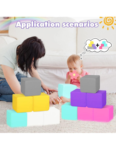 Bloques de Espuma Suaves MODEREVE - Set de 12 Piezas 13.97 cm