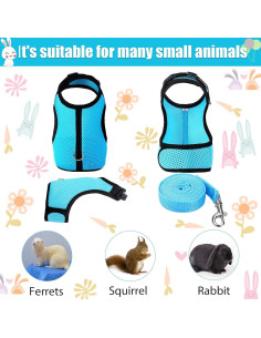 Arnés para Mascotas Pequeñas SATINIOR Ajustable Transpirable 2