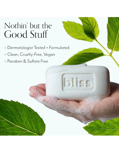 Barra de Jabón Exfoliante Bliss Menta 2-Pack - Hidratante y Suave