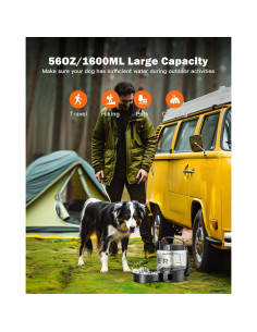 Botella de Agua para Perros SwSun 56oz Portátil a Prueba de Fugas 2