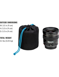 Funda Suave para Lentes Tenba 9x9 cm Neopreno Protector 2