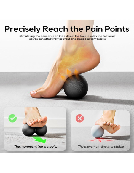 Bola de Masaje de Cacahuate QLDT - Alivio Miofascial 7.1cm